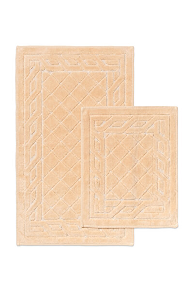 SENAX Σετ 2 χαλιών μπάνιου με σχέδιο μπακλαβά - 100% βαμβάκι