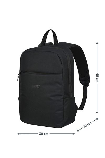 Roxy Black Waterproof Laptop Backpack - 15.6-16.1-16.9 Inch Compatible, Celil and Sponge Supported