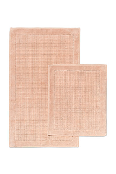 SENAX Σετ 2 χαλιών μπάνιου με καρό σχέδιο - 100% βαμβάκι