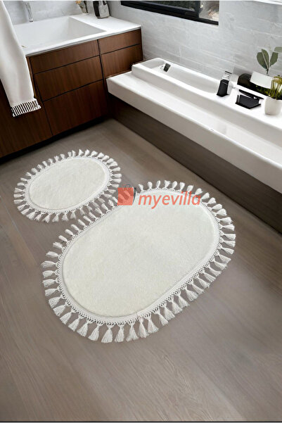 Myevilla طقم مرحاض My Evilla Modern Simirna مزخرف بيضاوي 60x100-50x60 بوم بوم...