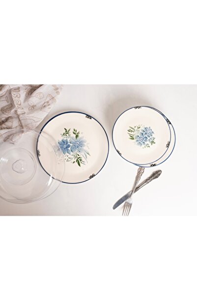 Pembelia Life 7 Piece Cake Fanunslu Porcelain 6-Piece Cake Plate Cake Presentation Plate Cake Dessert Set