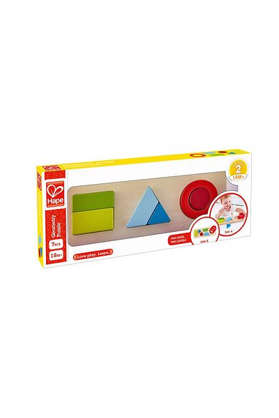 Hape Dřevěné puzzle s geometrickými tvary