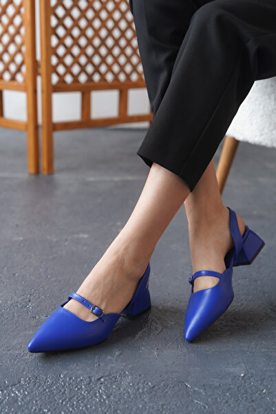 Lizzu Pantofi cu toc Akik Smart Cádmia Akik cu toc din piele albastră pentru femei