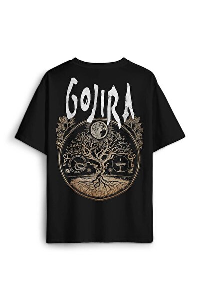 Kendim Seçtim Gojira Metal Music Rock Music εμπριμέ μπλουζάκι Oversize Μαύρο ...