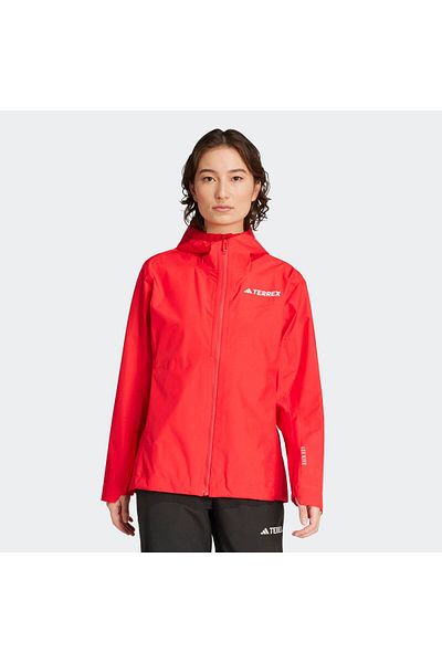 adidas Terrex Multi 2.5 Layer Rain.Rdy Women's Red Raincoat (Jd8373)