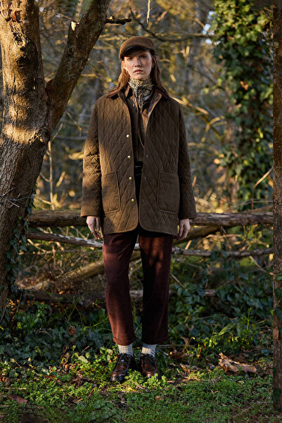 BE BLUE Khaki Quilted Coat