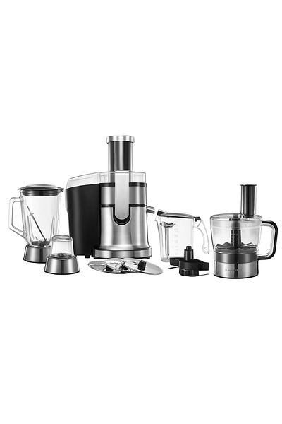 Lawazim 8-in-1 Digital Food Processor – 800W Blender & Juicer Glass Jar Stainless Steel Blades