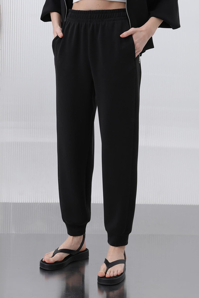 REMSA Modal Trousers - Elastic Leg - Black (32179)