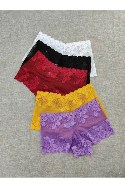 GECKO COLLECTION pantaloni scurți din dantelă gecko boxer chiloți damă 5buc
