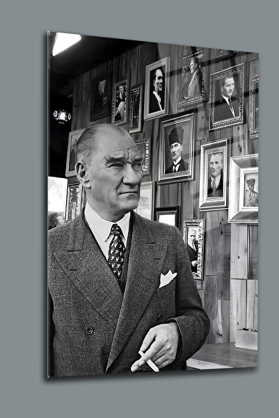 glassartdesign Pictură pe sticlă Ataturk 126 Pictură Ataturk Pictură Patria