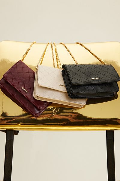 Manuka Beige Quilted Wallet Bag