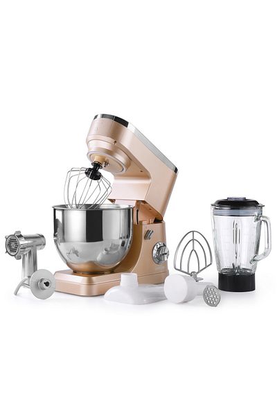 Lawazim 3-in-1 Electric Dough Mixer – 1200W Stand Mixer with Meat Grinder & Blender, 7L Bowl
