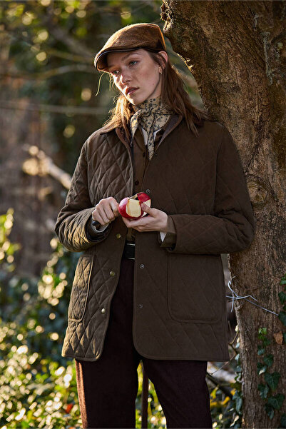 BE BLUE Khaki Quilted Coat