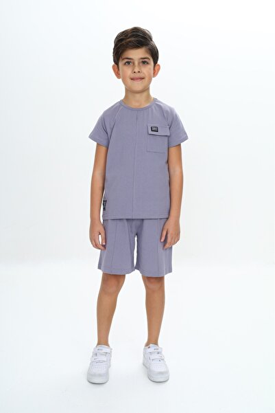 Toontoy Σετ σορτς με εμβλήματα και τσέπες στο στήθος για αγόρια