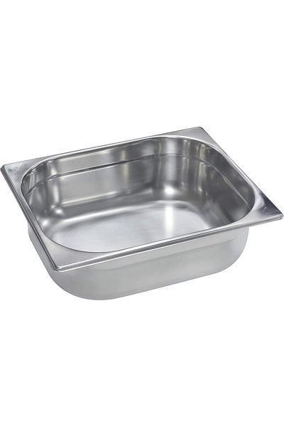 RAJ Steel GN Pan, Silver, 325X265X100,  Catering, Food Warmer, Storage Container