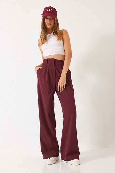 Bianco Lucci Pantaloni largi de damă cu talie elastică 3314 60261045