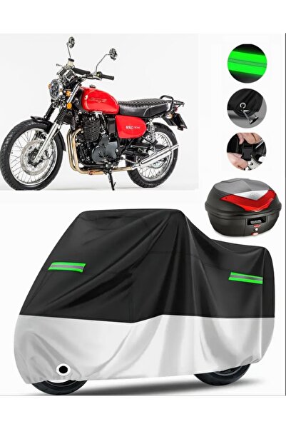 MotoEN Jawa 650 Style Rear Bag متوافق مع القماش المشمع الممتاز للدراجات النار...