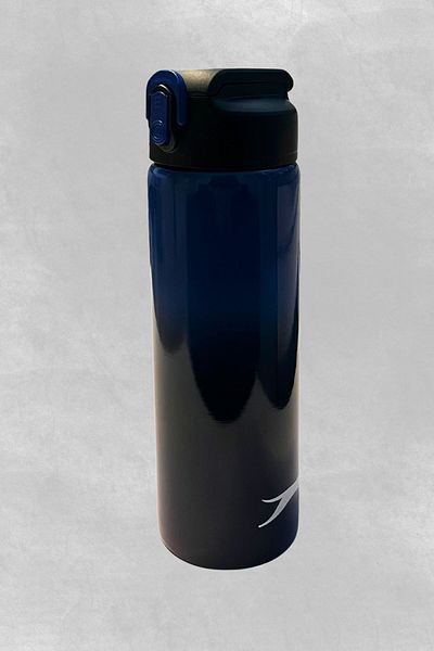 Slazenger Licensed Slazenger Printed 750 ml Steel School Water Bottle with Straw and Lid