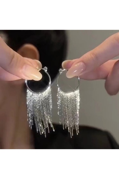 Choice أقراط نسائية فضية اللون من قطعتين بتصميم بوهيمي عتيق للسفر في الهواء ا...