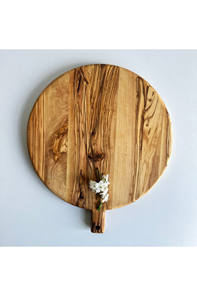 egedeneve لوح تقديم الجبن والبيتزا من شجرة الزيتون الطبيعي - مجموعة أفروديت - لوح تقطيع خشبي