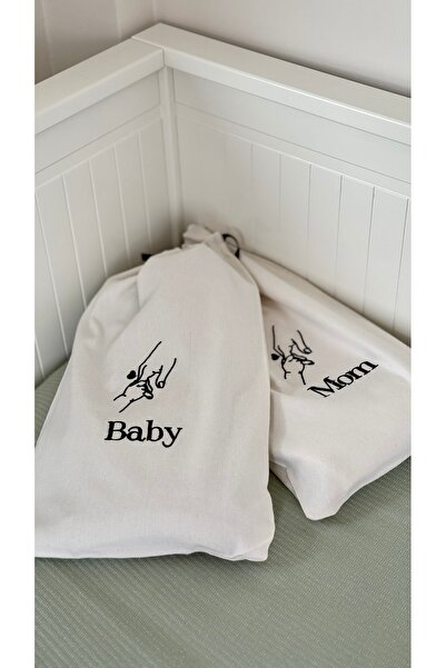 Hanles Embroidered Mother Baby Bag Sac - Set of 2 - Mother Baby Bag Organizer