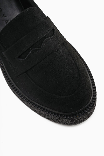 Limoya Bojan Black Suede Thick Sole Casual Women's Shoes