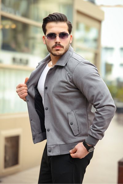 Boymen Ανδρικό Μπουφάν Suede Jacket Εποχιακό Μπουφάν
