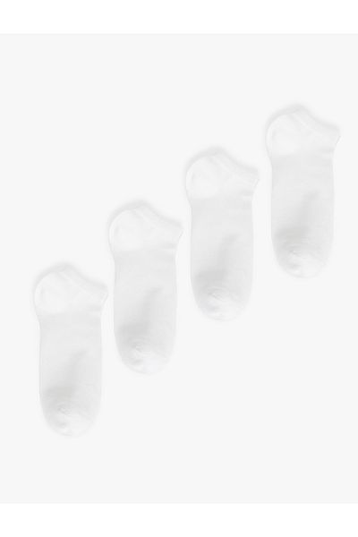 Koton Basic Cotton Blended 4-Piece Booties Socks Set