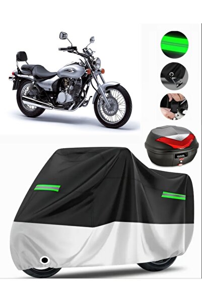 MotoEN غطاء خلفي متوافق مع Kawasaki EL 125 من القماش المشمع الفاخر للدراجات ا...