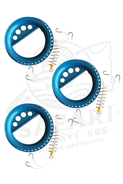 SAFARİ AV BAYİ SBS Yaylı Kasnak El Oltası - Boncuklu Yaylı Kasnak - 4 Iğneli Hazır Takım