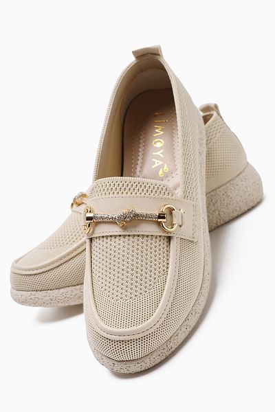 Limoya Alea Ten Knitted Stone Buckle Λεπτομερή casual γυναικεία παπούτσια