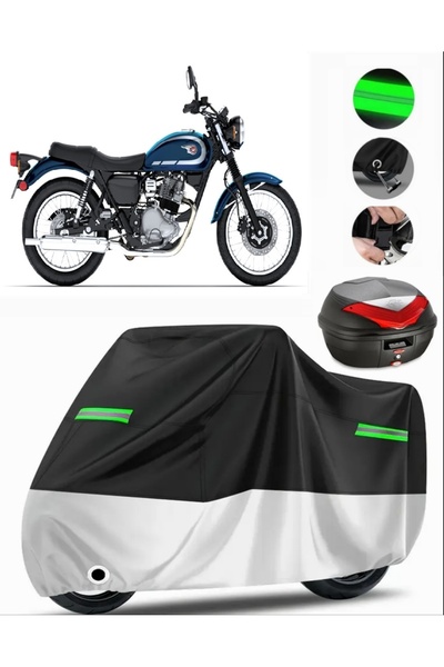 MotoEN غطاء خلفي متوافق مع Kawasaki W 230 مصنوع من القماش المشمع الفاخر للدرا...