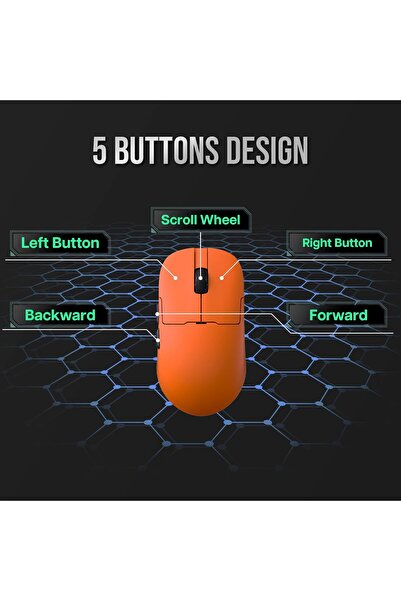 Coverzone Ajazz AJ159 Apex 42000 DPI Manyetik Şarj İstasyonu-TFT Ekranlı Mouse-PAW 3950 Sensör-8K Dongle