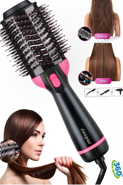 JASPER New Model Hair Styling and Hair Straightener Blow Dry Comb with Negative Ionizer