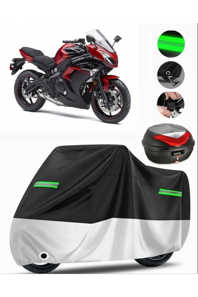 MotoEN غطاء خلفي متوافق مع Kawasaki Ninja 650 مصنوع من القماش المشمع الفاخر ل...