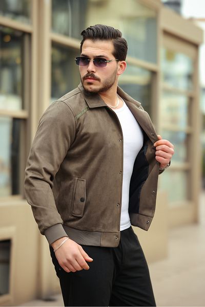 Boymen Ανδρικό Μπουφάν Suede Jacket Εποχιακό Μπουφάν