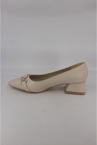 trender Beige Women's Classic Heeled Shoes 03-3036