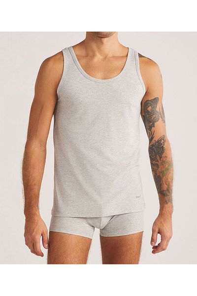Kom Men's Cotton & Modal Basic Strap 4 Pieces Undershirt Lk.01.09.Ll.019