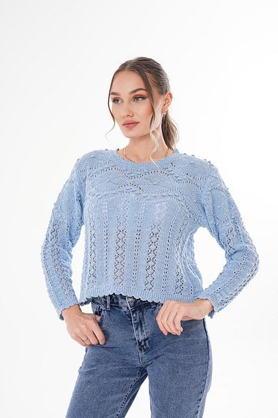 ŞİMAL Pulover tricotat pentru femei cu modele cu pompon 250269   -