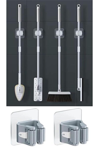 jetfast 8 Adet Krem Yapışkanlı Duvar Mop Süpürge Paspas Temizlik Fırçası Tutu...