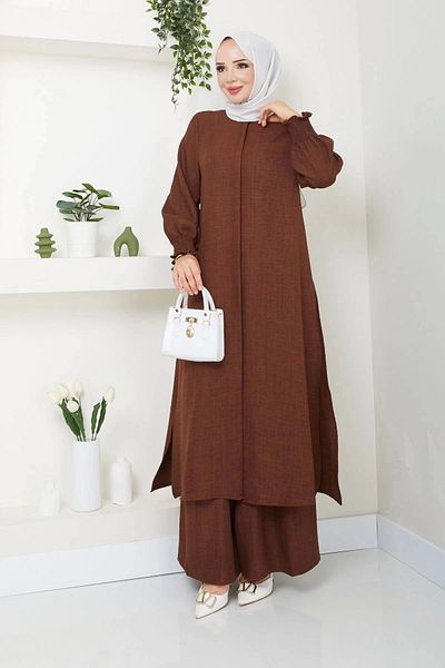 kaes giyim Σετ μακρύ γυναικείο χιτώνα Hijab