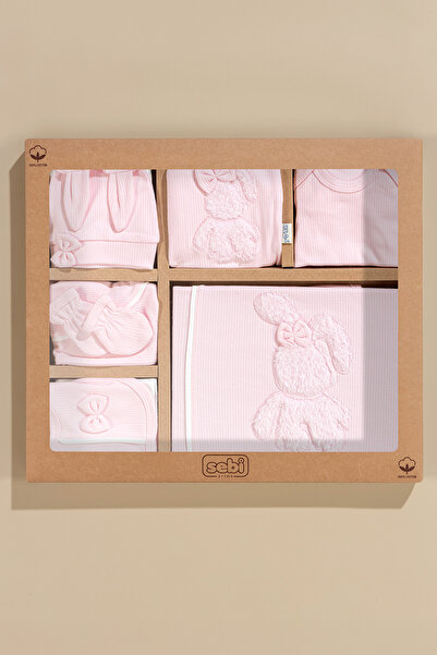 Sebi Yenidoğan 10 Parça Hastane Çıkışı Takım Peluş Tavşan