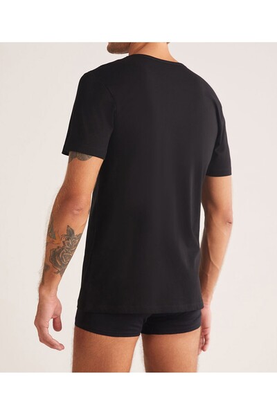 Kom Ανδρικό μπλουζάκι με λαιμόκοψη 100% βαμβάκι 4 τεμαχίων LK.01.09.LL.027