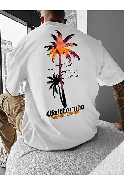 PENTHİLUS Ανδρικό κομψό μπλουζάκι με στάμπα με φοίνικα στην Δυτική Ακτή της Κ...