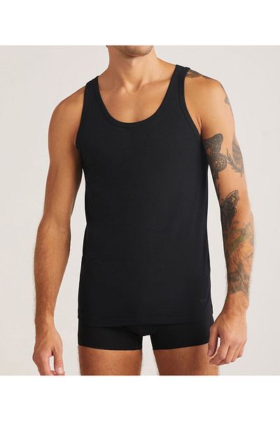 Kom Men's Cotton & Modal Basic Strap 4 Pieces Undershirt Lk.01.09.Ll.019