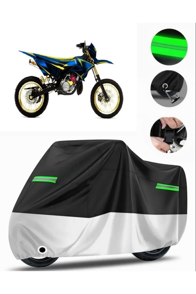 MotoEN غطاء خلفي متوافق مع Yamaha DT 80 من القماش المشمع الفاخر للدراجات النا...
