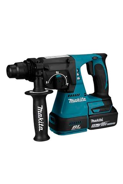 Makita مطرقة دوارة بدون فرشاة DHR242RTJ للخرسانة والخشب والصلب، 24 مم، 18 فولت، 3.8 كجم