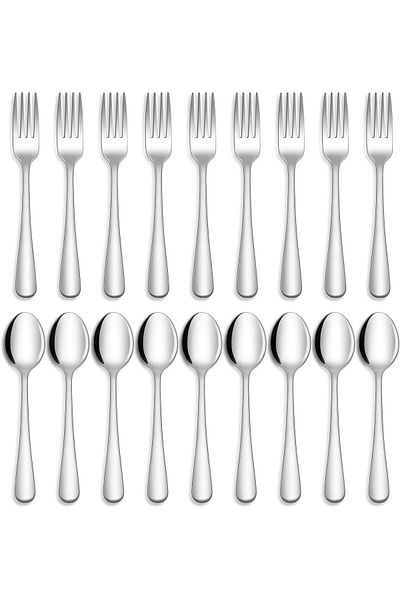 COOYA 24-piece Silverware Set, Food Grade Stainless Steel Set for Kitchen and Restaurant, Dishwasher Safe