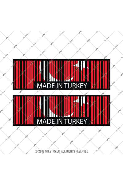 Bay Etiket RFHLM146 Reflektif Made In Turkey Yazili Barkod Etiketi 2 li Set
