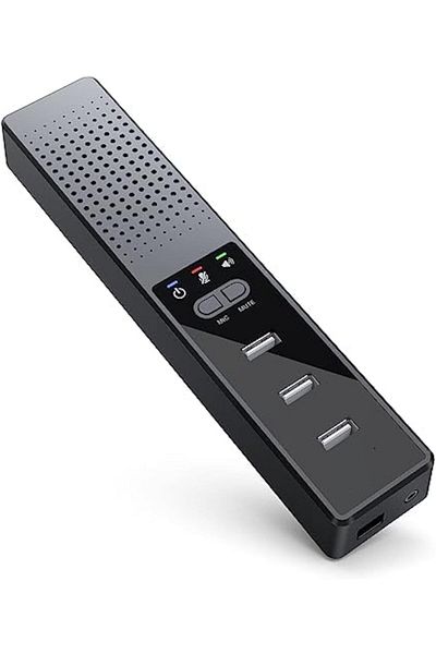 COOYA 3-in-1 Computer Speaker with Microphone,USB Powered,Portable External Desk Speakers with Hubs